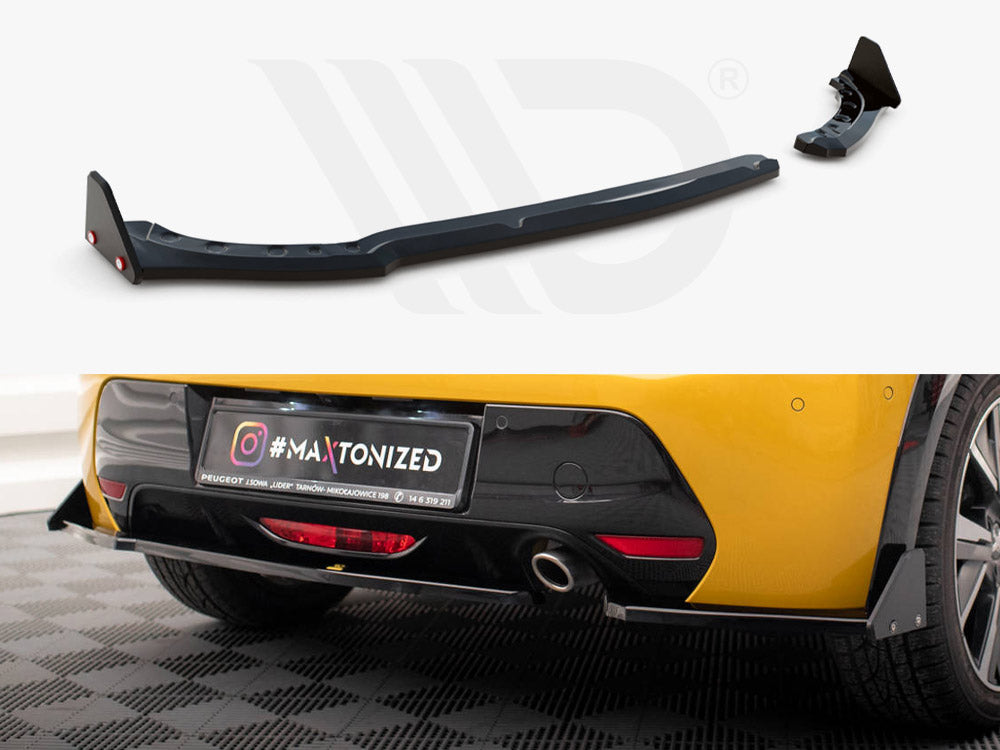 Rear Side Splitters V.1 + Flaps Peugeot 208 GT Mk2 Maxton Design