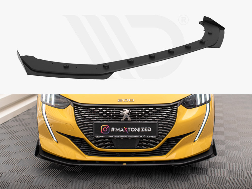 Street PRO Front Splitter + Flaps Peugeot 208 GT Mk2 Maxton Design