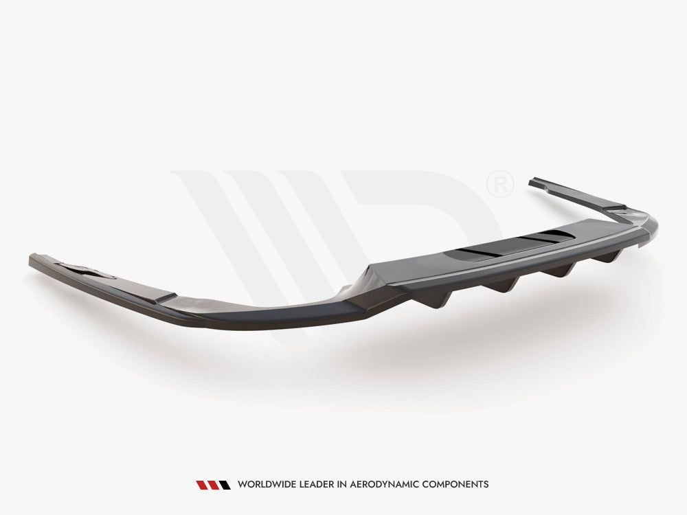 Central Rear Splitter (Vertical Bars) Skoda Octavia Sportline Mk4 Maxton Design