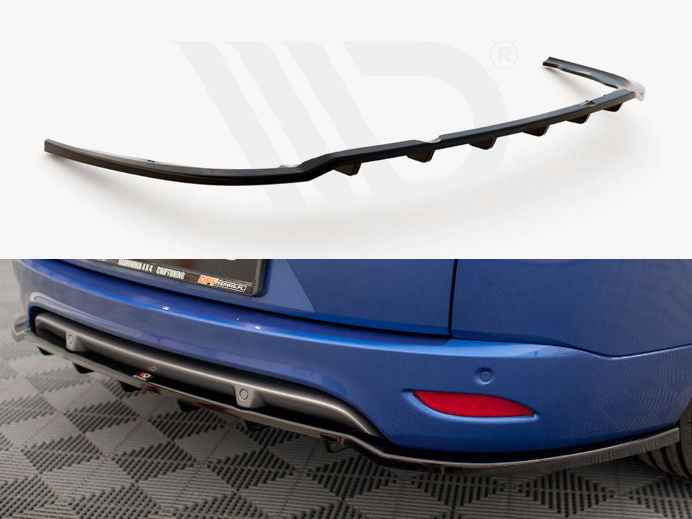 Central Rear Splitter (Vertical Bars) Renault Megane GT Line Grandtour Mk3 Facelift Maxton Design