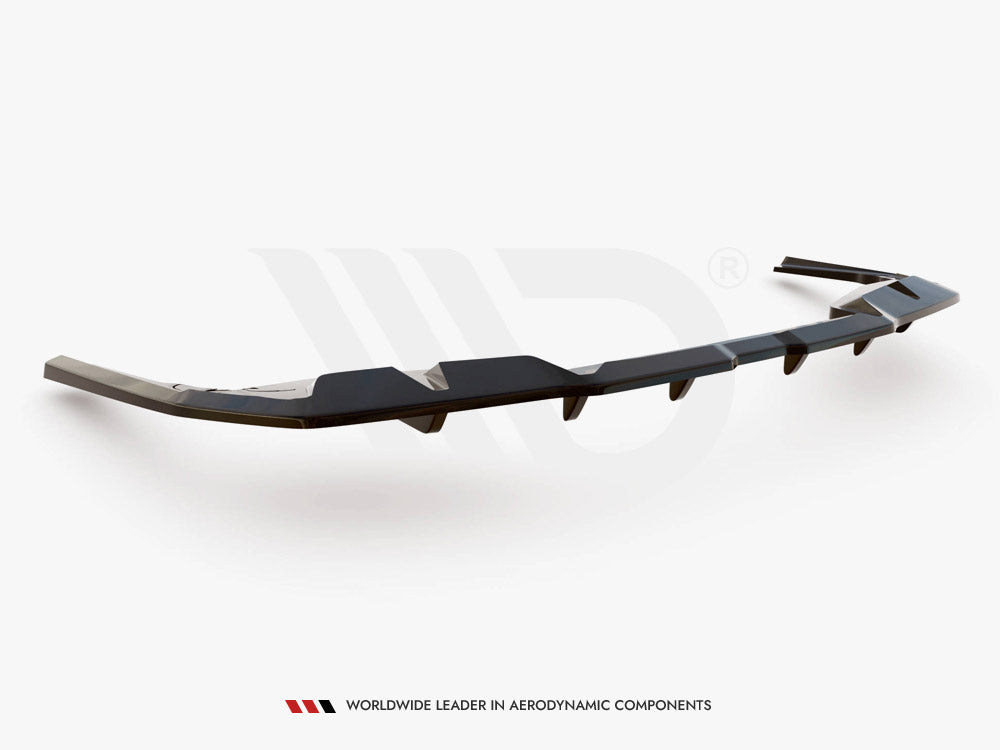 Central Rear Splitter (Vertical Bars) V.1 BMW i4 M-Pack G26 Maxton Design