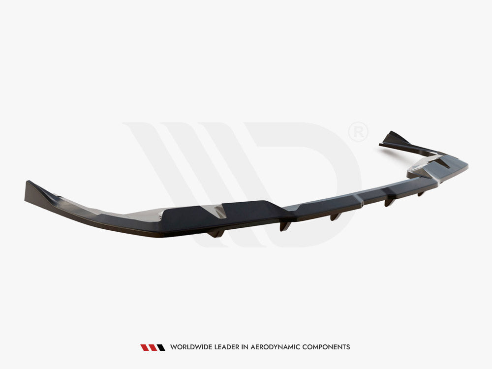 Central Rear Splitter (Vertical Bars) V.2 BMW i4 M-Pack G26 Maxton Design