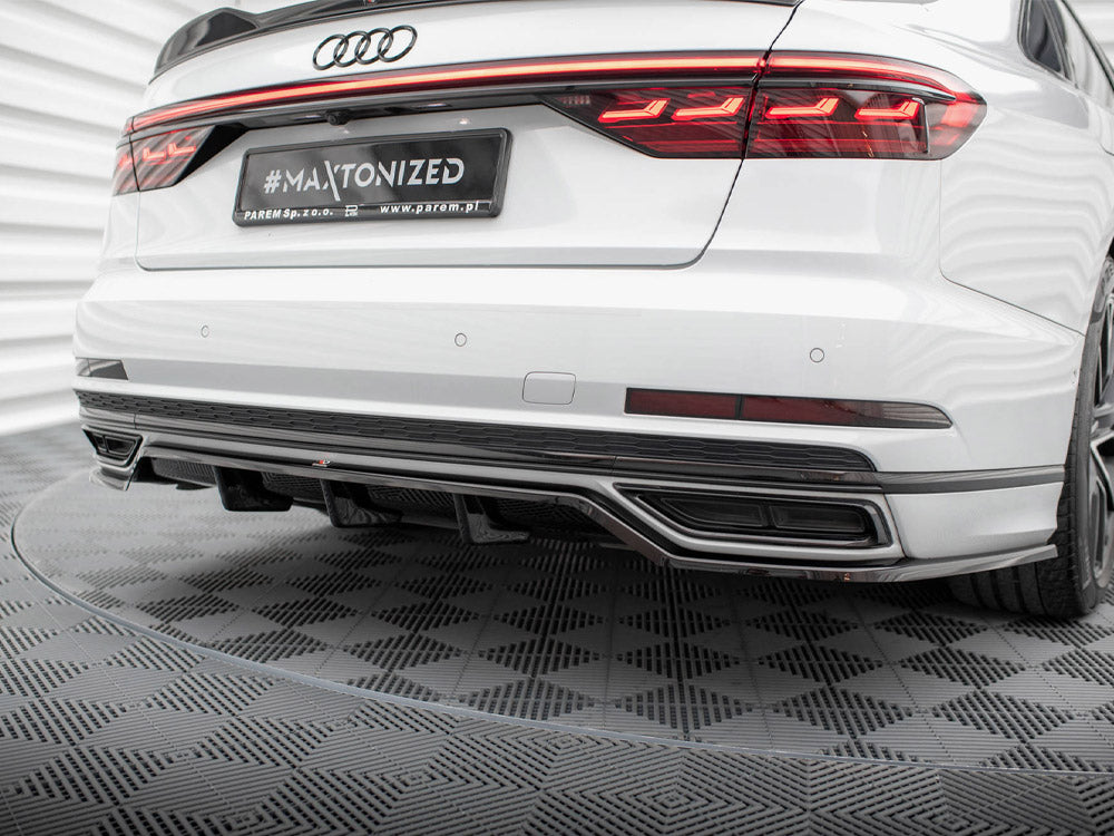 Central Rear Splitter (Vertical Bars) Audi A8 S-Line D5 Maxton Design