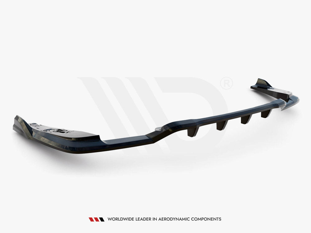 Central Rear Splitter (Vertical Bars) V.2 BMW X4 M-Pack G02 Maxton Design