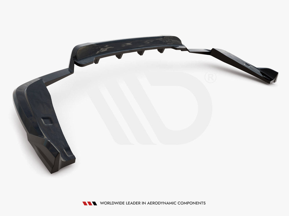 Central Rear Splitter (Vertical Bars) V.2 BMW X4 M-Pack G02 Maxton Design