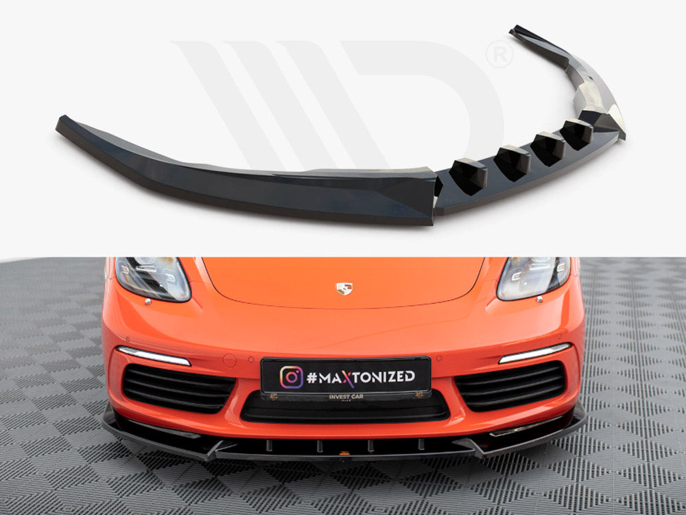 Front Splitter V.1 Porsche 718 Cayman 982c Maxton Design