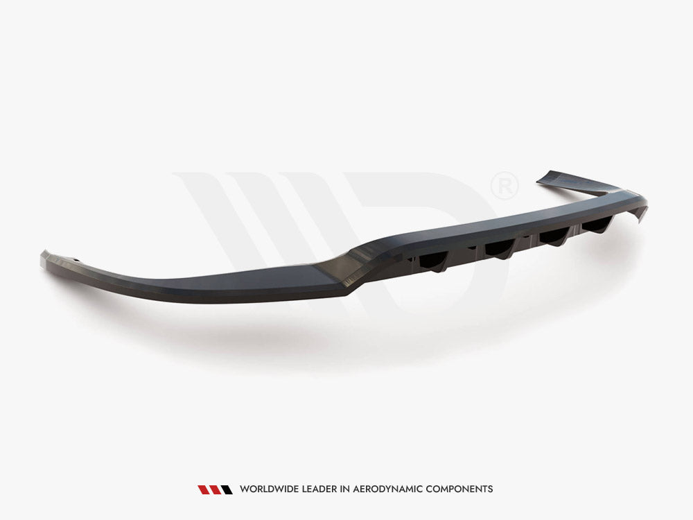 Central Rear Splitter (Vertical Bars) Porsche Panamera E-Hybrid 971 Facelift Maxton Design