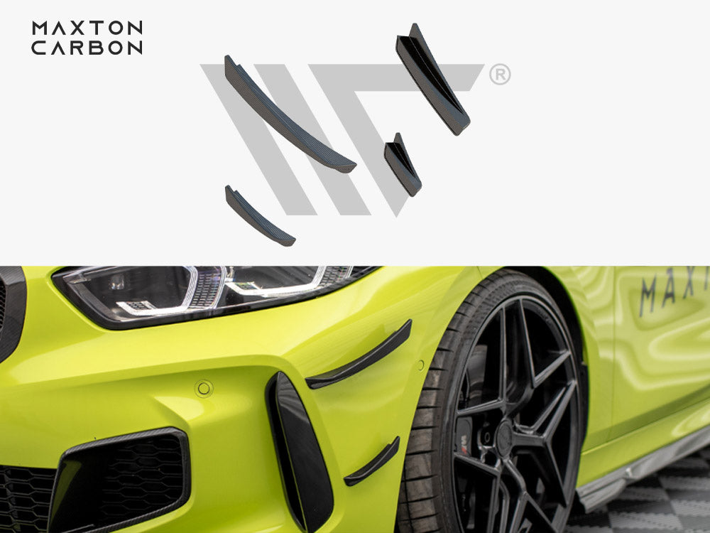 Carbon Fiber Front Bumper Wings (Canards) BMW 1 F40 M-Pack / M135i Maxton Design