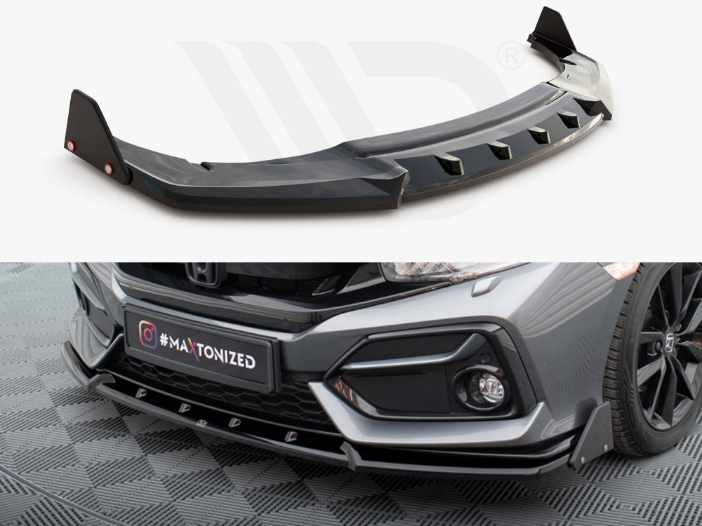 Front Splitter V.1 + Flaps Honda Civic Sport Mk 10 Maxton Design