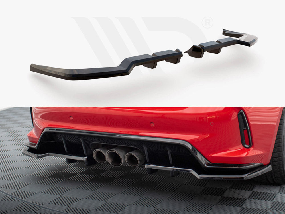 Central Rear Splitter (Vertical Bars) V.1 Honda Civic Type-R Mk 11 Maxton Design