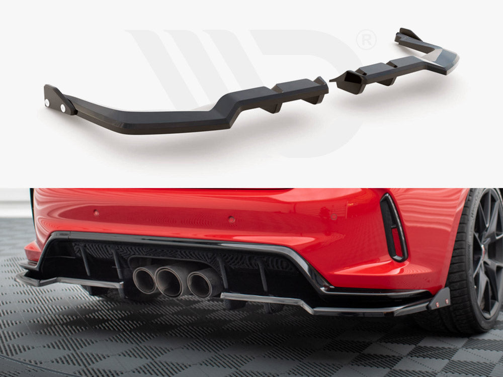 Central Rear Splitter (Vertical Bars) V.1 + Flaps Honda Civic Type-R Mk 11 Maxton Design