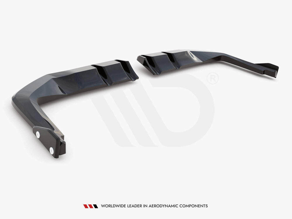 Central Rear Splitter (Vertical Bars) V.1 + Flaps Honda Civic Type-R Mk 11 Maxton Design