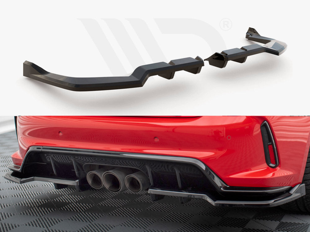 Central Rear Splitter (Vertical Bars) V.2 Honda Civic Type-R Mk 11 Maxton Design