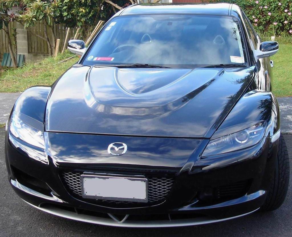 Luxury Sports Type 2 Style Carbon Bonnet For Mazda RX8 -PP