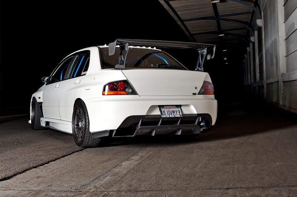 Luxury Sports Varis Style Carbon Rear Diffuser For Mitsubishi EVO 9 -PP