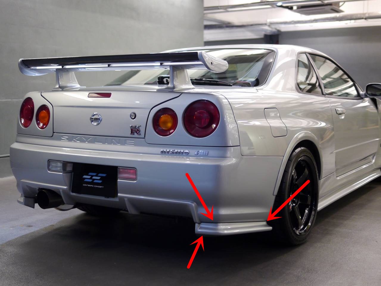 Luxury Sports Nismo Style Rear End Caps For Nissan Skyline R34 GTR