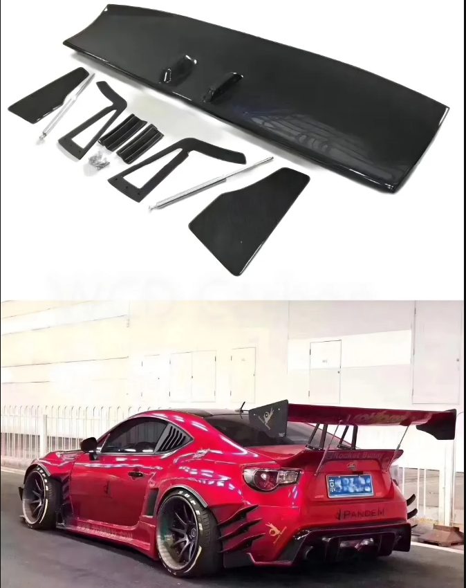 Luxury Sports GT86 Rocket Bunny V3 Style Carbon Swan Neck Rear Spoiler -PP