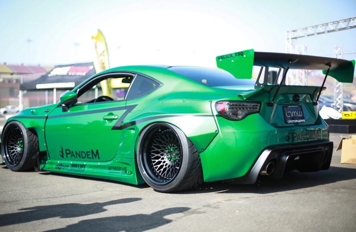 Luxury Sports GT86 Rocket Bunny V3 Style Carbon Swan Neck Rear Spoiler -PP