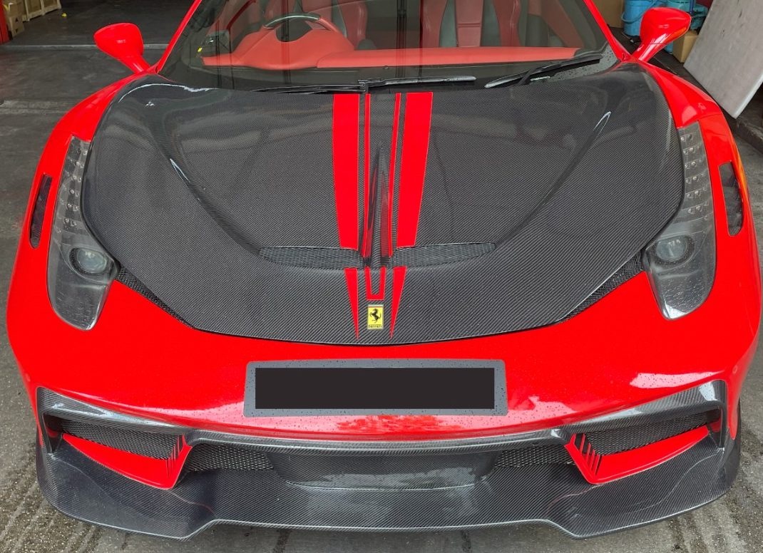 Luxury Sports SP Style Carbon Bonnet For Ferrari 458 -PP