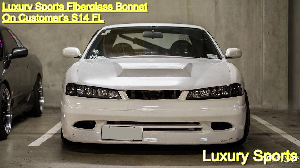 Luxury Sports Dmax Style Fiberglass Bonnet For Nissan Silvia S14 FL