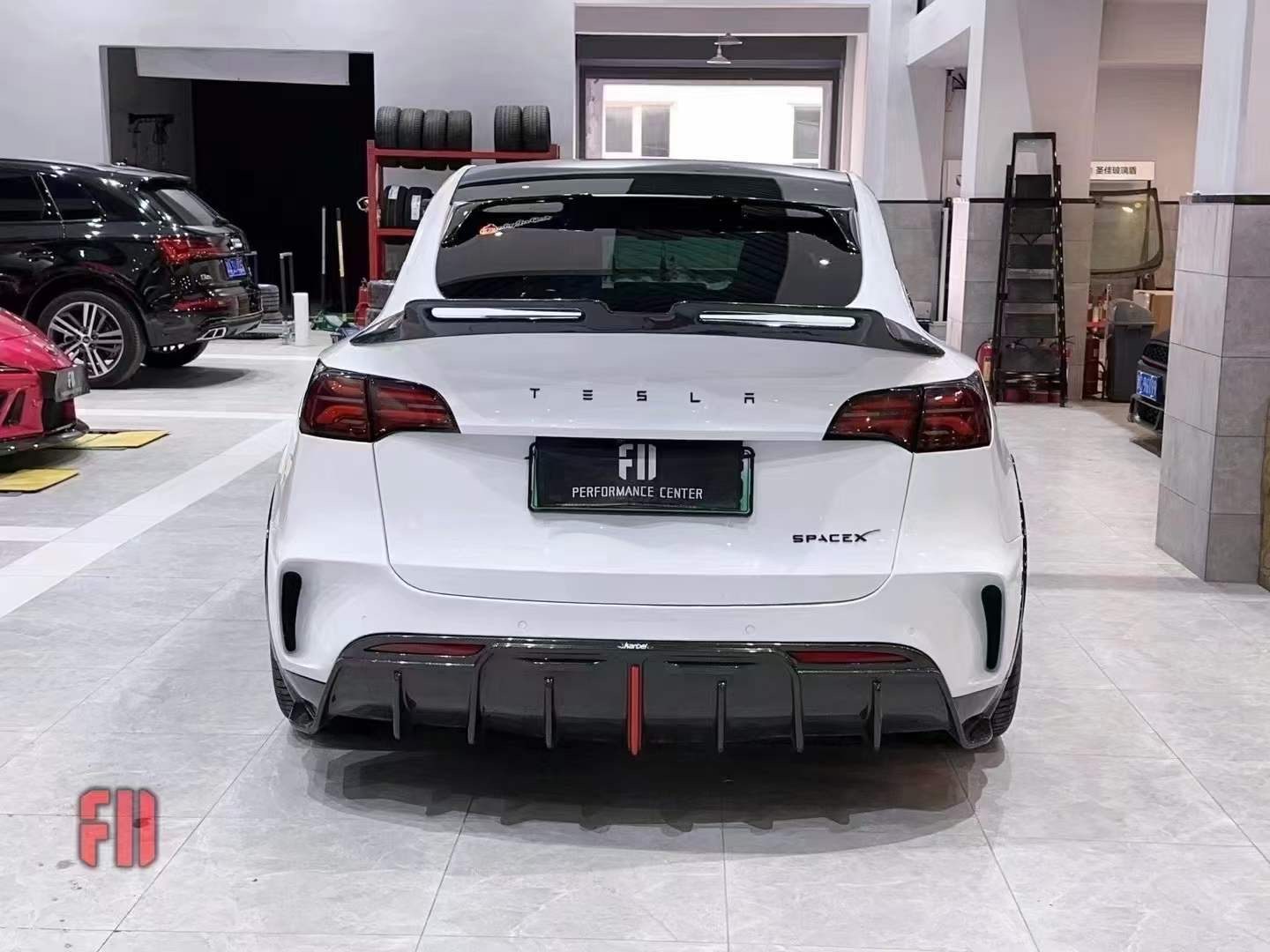 Luxury Sports Karbel Style Carbon Rear Diffuser For Tesla Model Y -PP