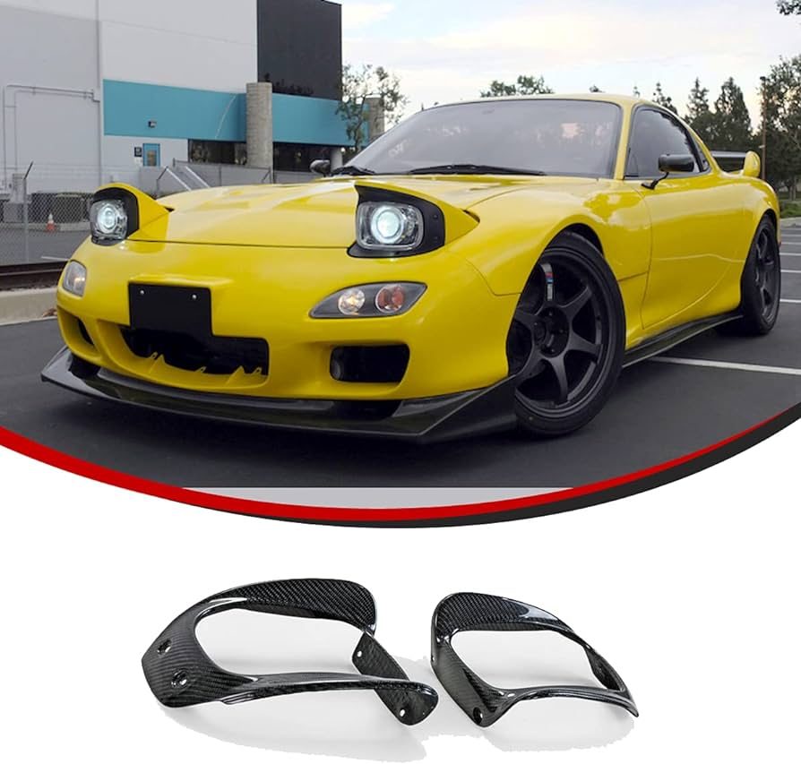 Luxury Sports OEM Style Carbon Inner Headlight Cover Trim For Mazda RX7 FD -PP