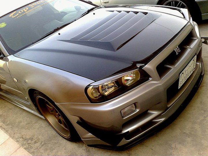 Luxury Sports Nismo Style Carbon Bonnet For Nissan Skyline R34 GTR