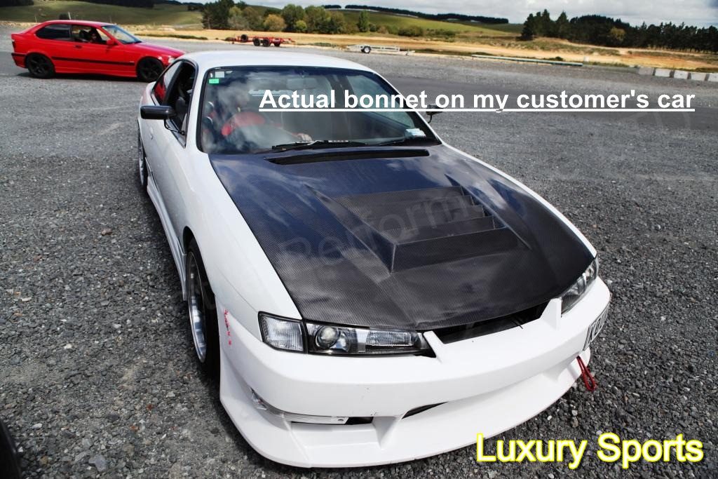 Luxury Sports Dmax Style Carbon Bonnet For Nissan Silvia S14 FL