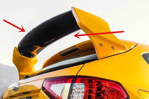 LS Varis Style Rear Spoiler With Carbon Blade For Subaru Impreza V11 GRB SGT