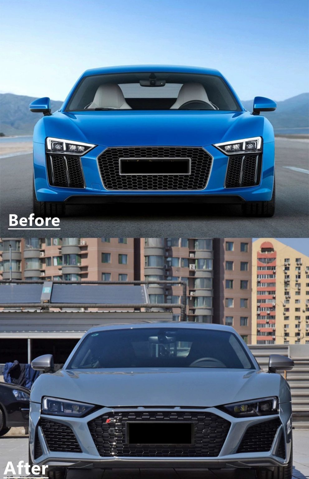 Luxury Sports Facelift New Shape Conversion Bodykit For Audi R8 16-18 -PP