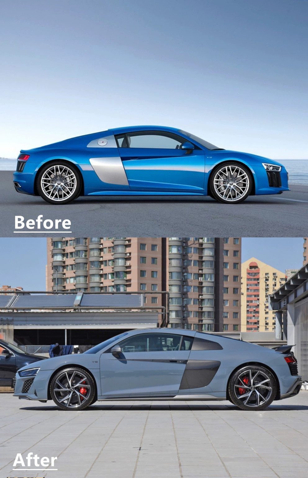 Luxury Sports Facelift New Shape Conversion Bodykit For Audi R8 16-18 -PP