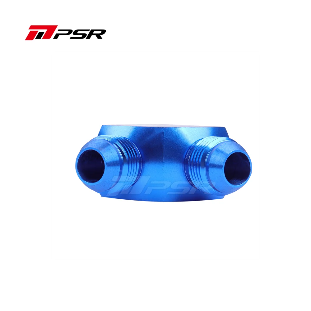 Pulsar PSR Y Block Fitting 10AN to 2x8AN Male Flare Splitter Adapter Aluminum Blue (PULSAR-ADP0002)