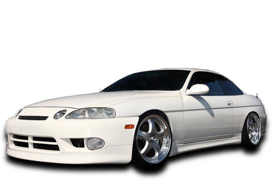 KBD Body Kits Lexus SC SC300 SC400 1992-2000 Aero Craft Style 1 Piece Polyurethane Front Bumper with Crossbars