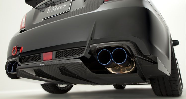 Luxury Sports Varis Style Rear Diffuser With Side Pieces For Impreza V11 GVB -PP