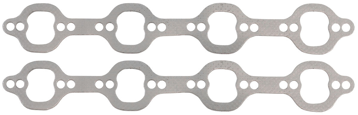 Aeroflow Small Block Ford Windsor Perforated Steel Exhaust Gaskets - AF1854-1512-2
