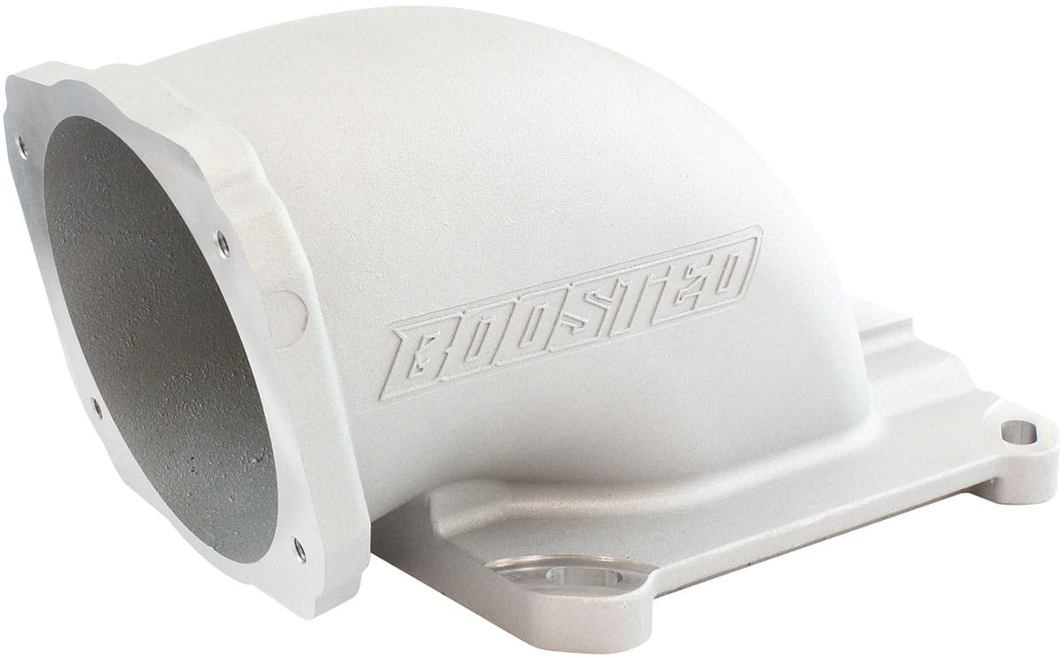 Aeroflow Cast EFI Throttle Body Elbow - Natural Cast Finish AF2045-1001
