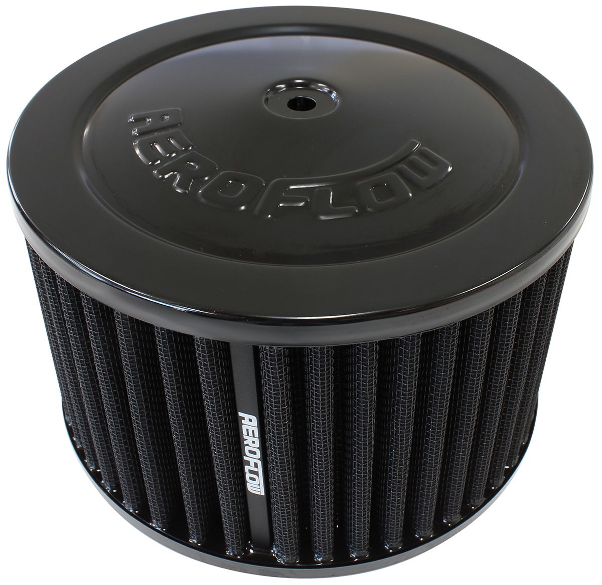 6-3/8" x 4" Air Filter Assembly, Black 
5-1/8" Neck, Cotton Element