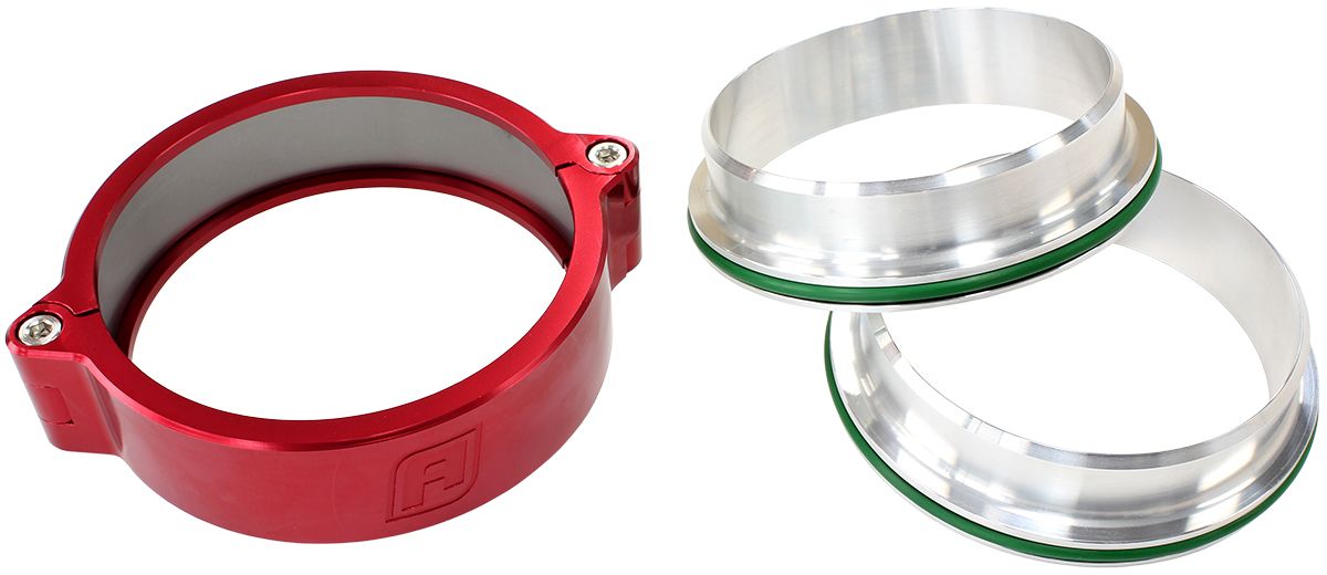 Aeroflow 3" (76mm) Billet Intercooler Clamp with Stainless Steel Weld Flanges (AF25-3000SS-R)