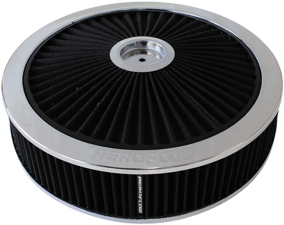 14" x 5" Full Flow Air Filter Assembly, Chrome