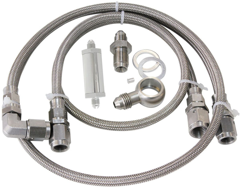 Turbo Oil Feed Line Kit - Suit Ford BA-BF XR6, Includes 30 Micron Oil Filter