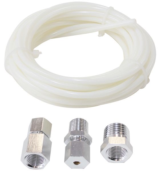 Complete 1/8" Dia. Nylon Tubing Kit 
Clear Tubing with Silver Fittings & Ferrules, 3.6m long