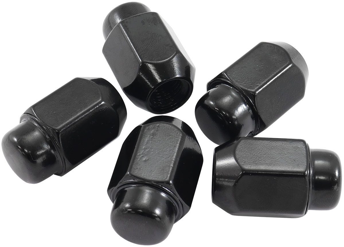 Aeroflow Acorn Medium Closed Black Wheel Nuts - M12 x 1.25mm AF3025-2000