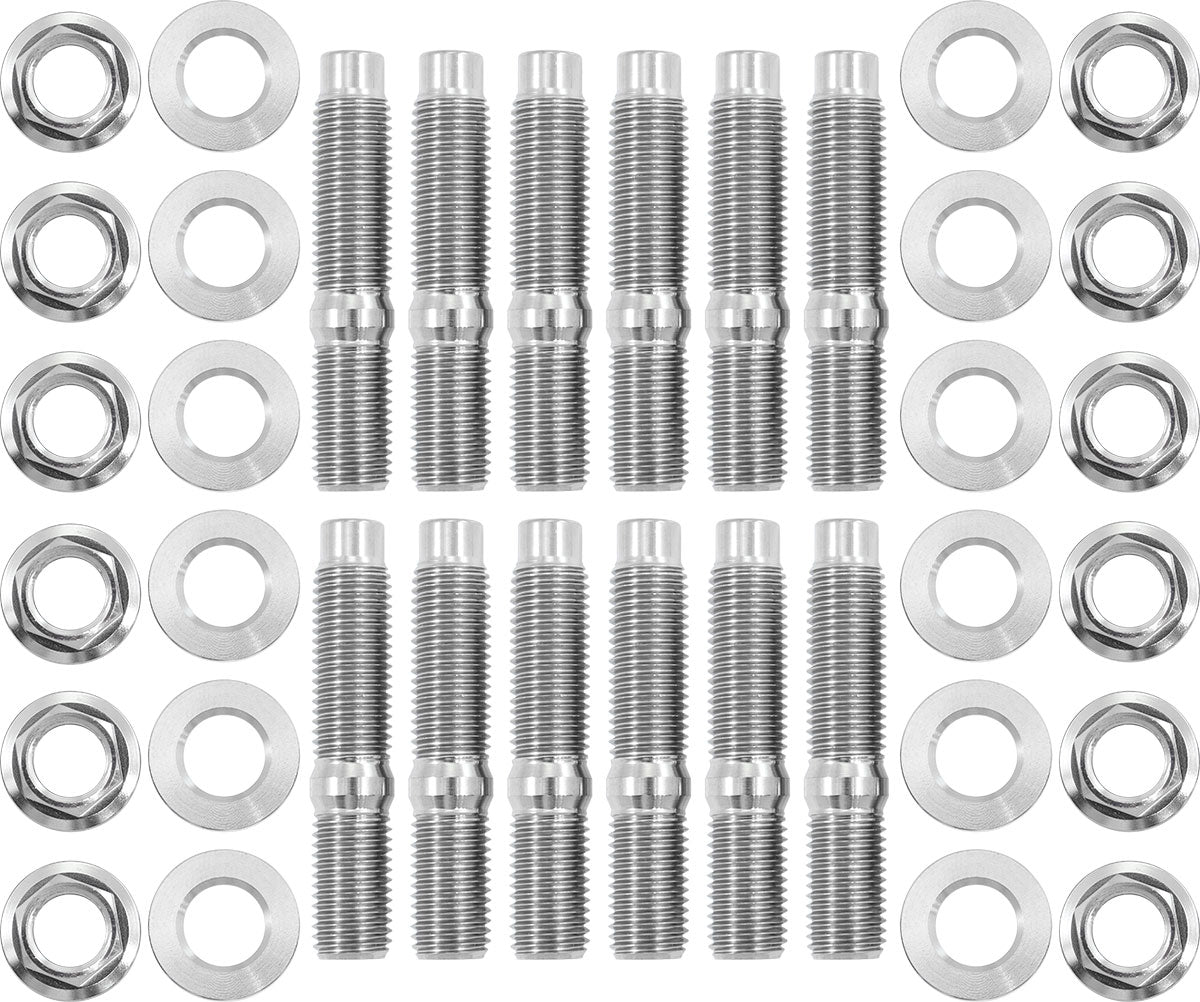 Aeroflow Ttianium 6 Point Hex Header Stud Kit - AF3699-2301