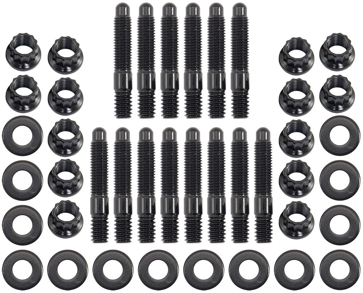 Universal Valve Cover Stud Kit 1/4-20" OAL 1.50", Pack of 14 - Black F