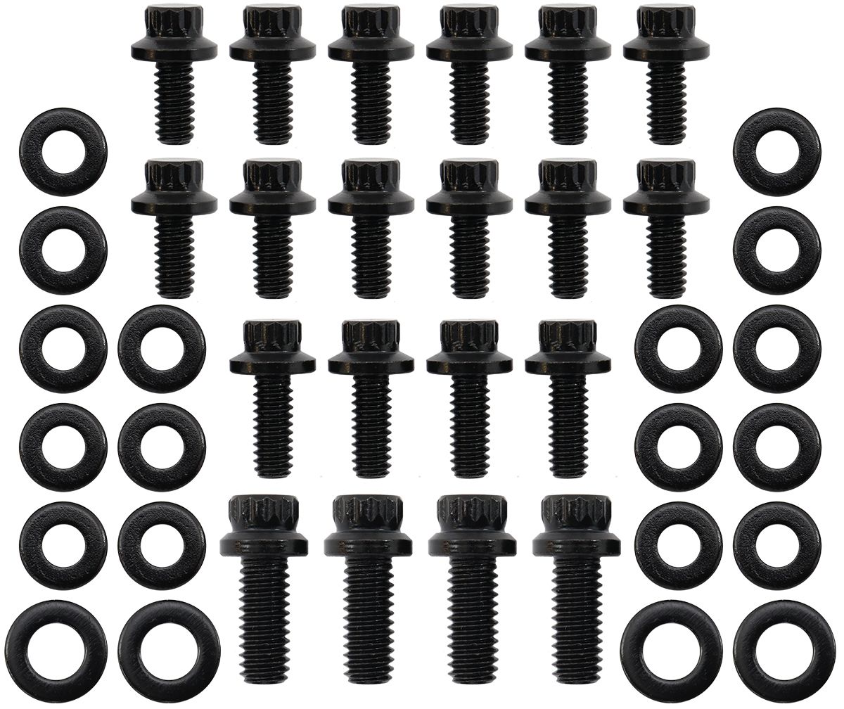 Holden V8 253-308 Oil Pan Bolt Kit - Black Finish