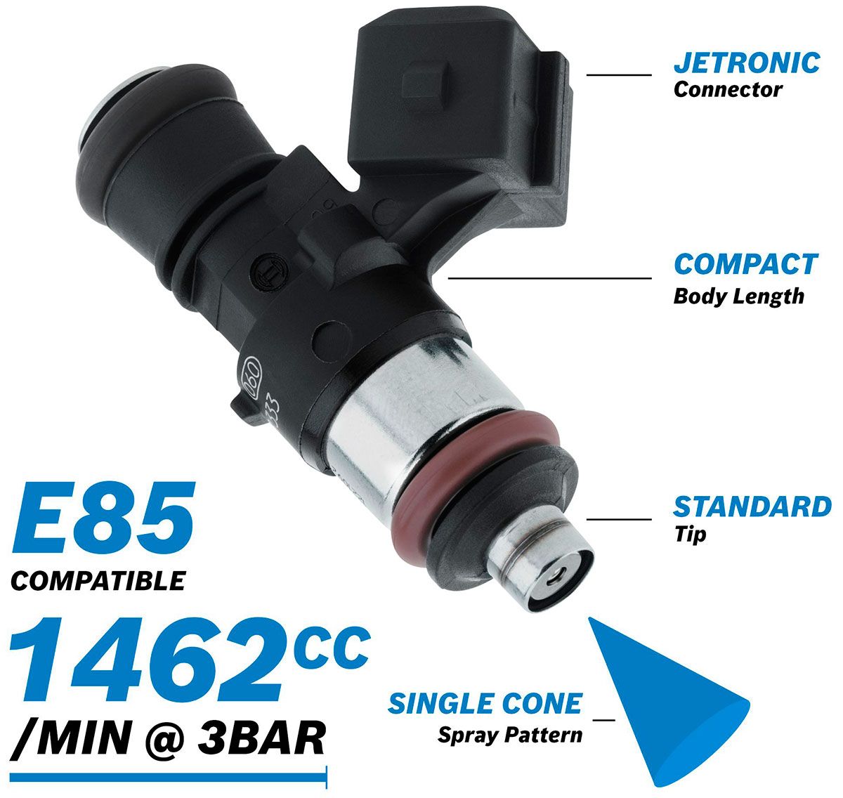 Aeroflow Bosch Motorsport 1650cc EV14 Short JETRONIC Fuel Injector AF49-1908