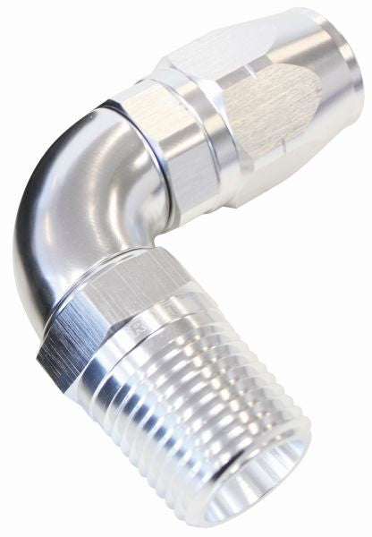 90° Male NPT Full Flow Swivel Hose End. AF528 Suits 100 & 450 Series Hose