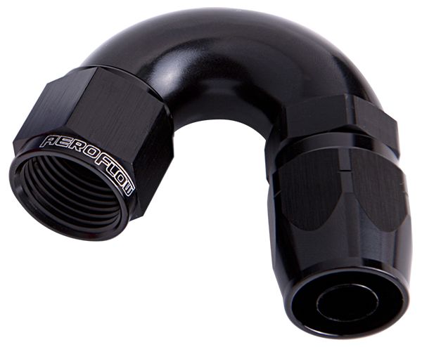 CLEARANCE Aeroflow 550 Series Cutter One-Piece Full Flow Swivel 150° Hose End -16AN AF555-16BLK