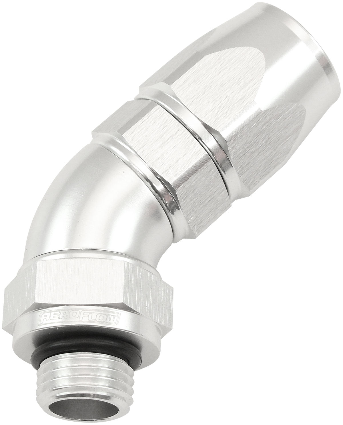 Aeroflow ORB Taper Swivel 45° Hose End -6 ORB to -6AN