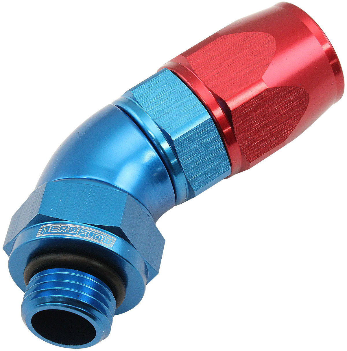 Aeroflow ORB Taper Swivel 45° Hose End -6 ORB to -6AN